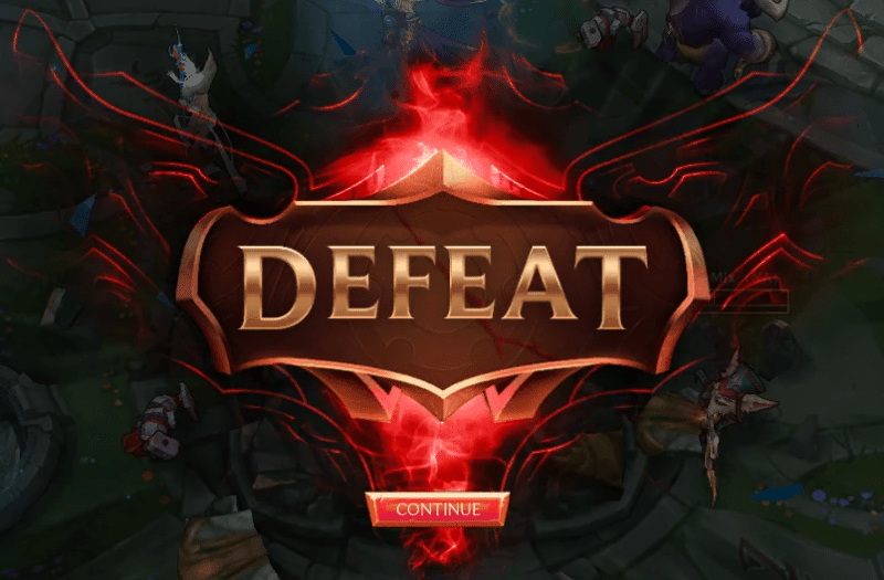 LoL Defeat Screen