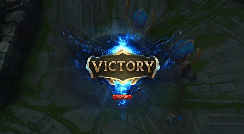 League of Legends Victory Screen